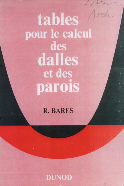 Tables pour le calcul des dalles et des parois